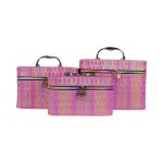 Estuches para artículos de maquillaje diseño trenzado de corazón