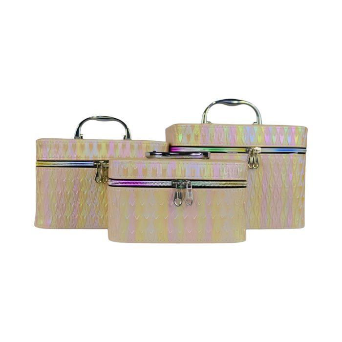 Estuches para artículos de maquillaje diseño trenzado de corazón - Imagen 3