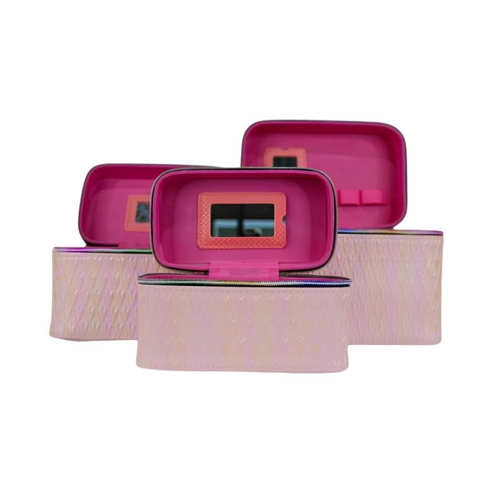 Estuches para artículos de maquillaje diseño trenzado de corazón - Imagen 5