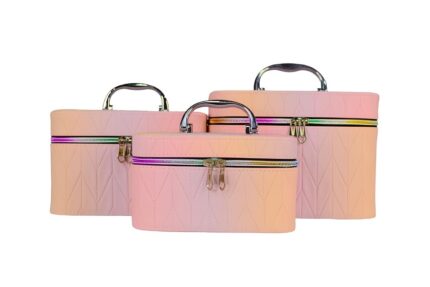 Estuches para artículos de maquillaje figura geométrica