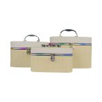 Estuches para artículos de maquillaje textura mimbre - Imagen 4