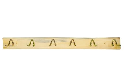 Perchero de pared, 6 ganchos dobles