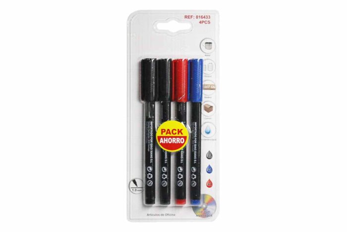 816433-1 Pack de 4 marcadores permanente - Imagen 1
