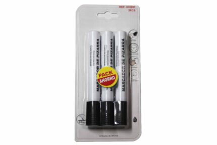 Pack 3 marcadores pizarra negro 3,0mm