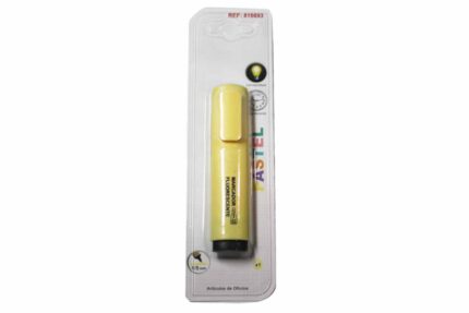 Destacador Rectangular amarillo pastel