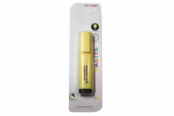 816693 Destacador Rectangular amarillo pastel - Imagen 1