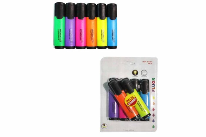 816761 Pack 6 destacadores rectangular - Imagen 1