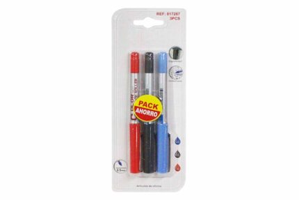 Pack 3 boligrafos de tinta liquida