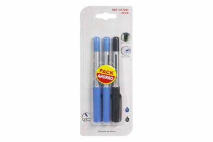 Pack 3 boligrafos tinta liquida