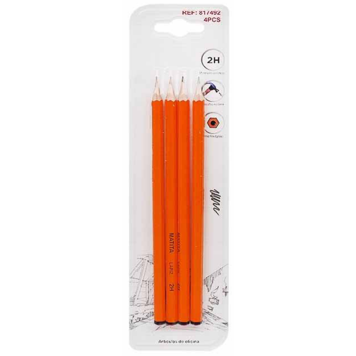817492-a Pack 4 lapices grafito 2H - Imagen 1