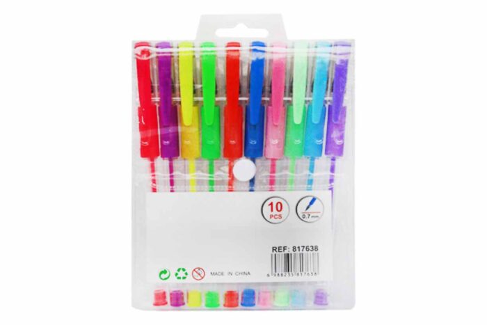 Set 10 boligrafos fluor - Imagen 1