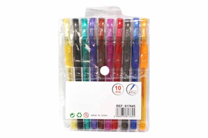Set 10 boligrafos brillantes - Imagen 1