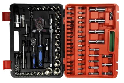 Juego de dados de 1/2" y1/4" de 94 piezas