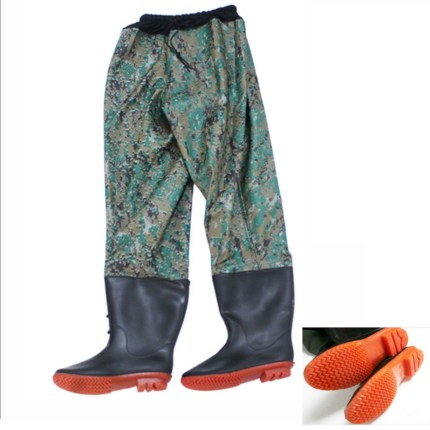 Wader de pesca diseño camuflaje verde