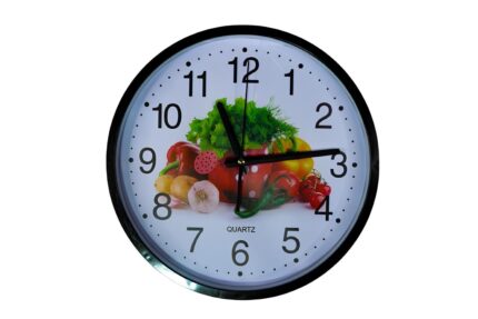 Reloj de pared circular 30 cm con diseño de frutas