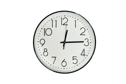 Reloj de pared 30 cm borde blanco o negro