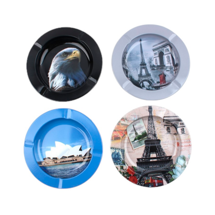 Cenicero de plastico con diseño - Imagen 1