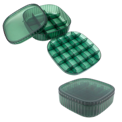 Joyero Transparente Color Verde