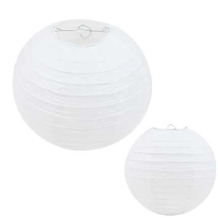 Lampara de papel blanca 25cm