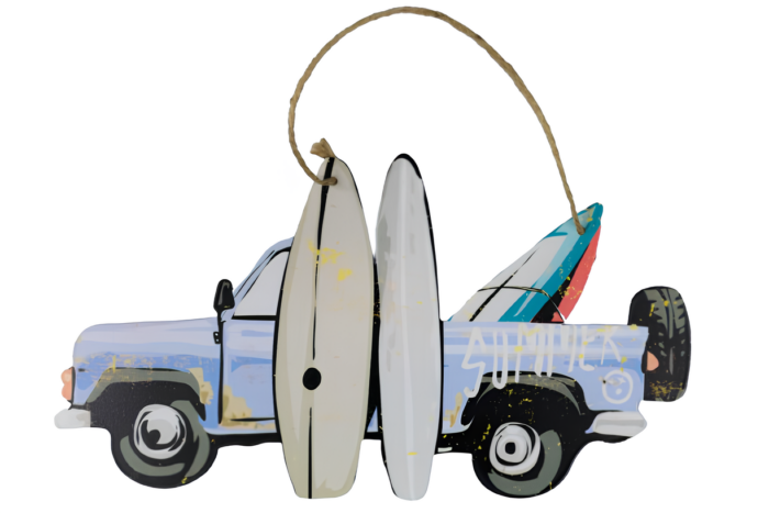 Cuadro metalico forma de caminoneta - Imagen 1