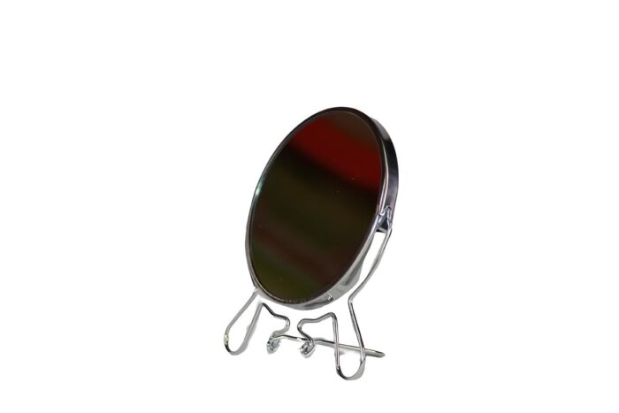 Espejo de 12,7cm redondo aluminio con soporte de alambre - Imagen 3