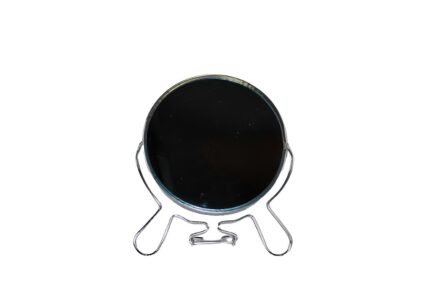 Espejo de 12,7cm redondo aluminio con soporte de alambre