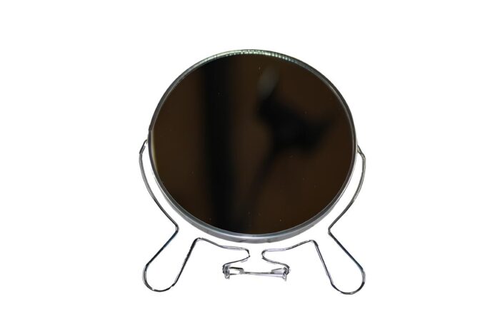 Espejo de 15,2cm redondo aluminio con soporte de alambre - Imagen 2