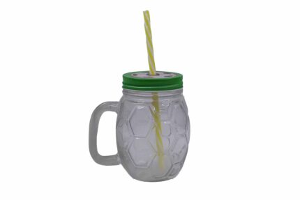 Vaso de vidrio diseño pelota de futbol