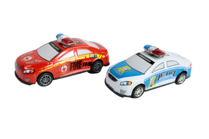 Autos de juguetes policía, dos modelos distintos