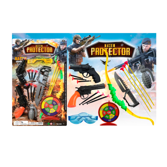 Dos lanza dardos con ventosas mas arco flecha con ventosas THE PROTECTOR - Imagen 1