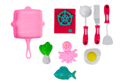 Set cocina 9 piezas, contiene Plancha sartén o Sartén tradicional
