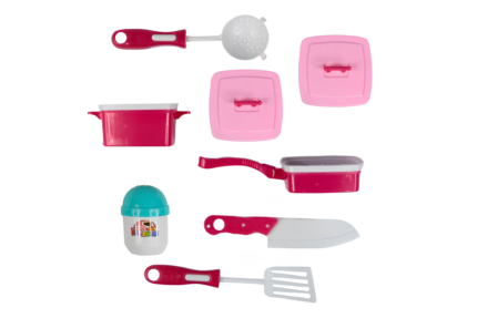 Set cocina 6 piezas, forma olla y sartén cuadradas KITCHEN