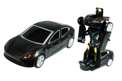 Auto negro simulado transformer