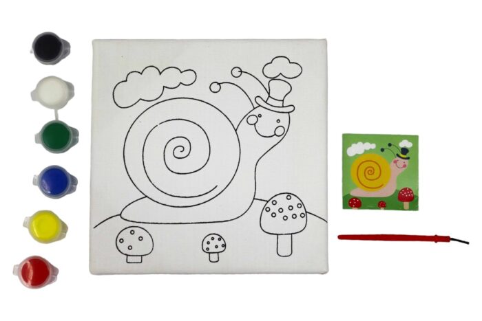 Bastidor tela diseño 15x15cm y set de pintura (Stock con defecto) - Imagen 4