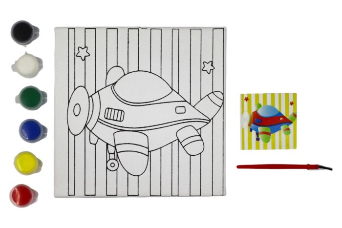 Bastidor tela diseño 15x15cm y set de pintura (Stock con defecto) - Imagen 5