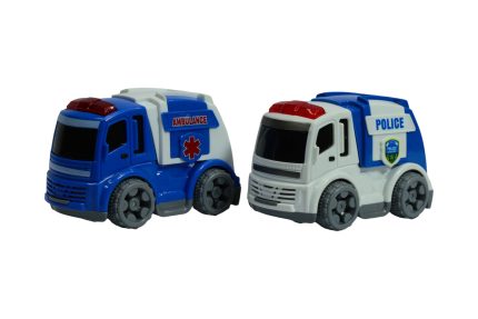 Carro de bombero y policía