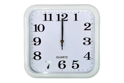 Reloj de pared de 30 cm cuadrado