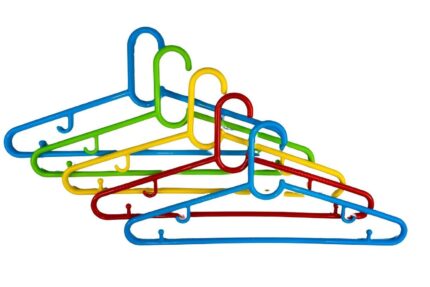 Pack 5 colgadores plasticos
