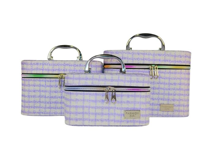 Estuches para artículos de maquillaje diseño de cuadros - Imagen 1