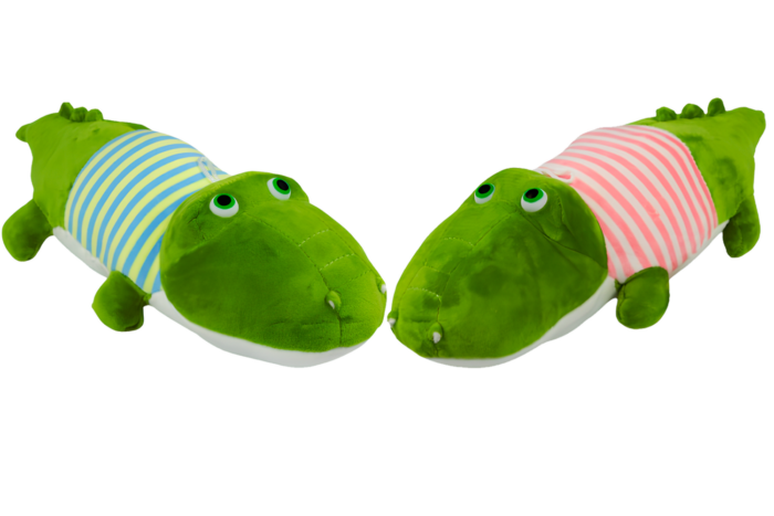 Peluche de cocodrilo con pijama - Imagen 1