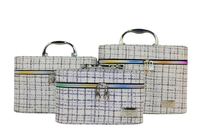 Estuches para artículos de maquillaje diseño de cuadros - Imagen 3