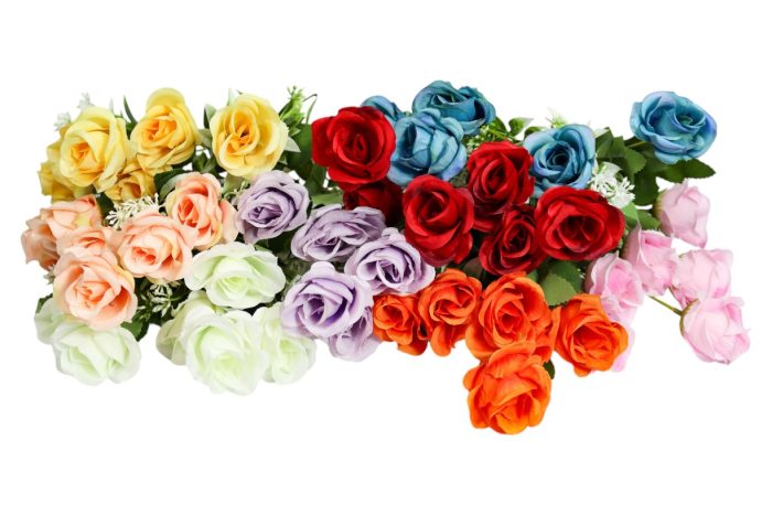860498-1 Ramito Rosas de Tela - Imagen 1