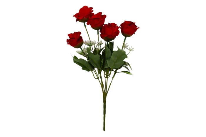 860498-4 Ramito Rosas de Tela - Imagen 4