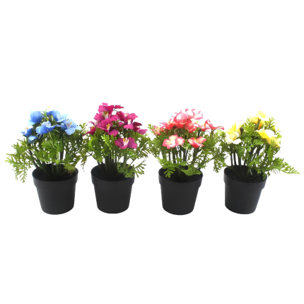 Maceta con Azaleas Artificiales