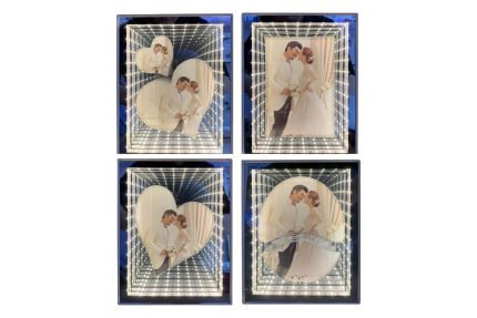 Marco de Foto Diseño Espejo 20x25cm Luz Led