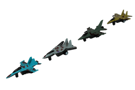 Juguete avión de combate, cuatro diseños distintos