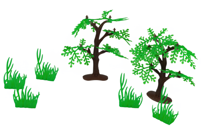 Bolsa con animales de la prehistoria, arboles y césped - Imagen 8