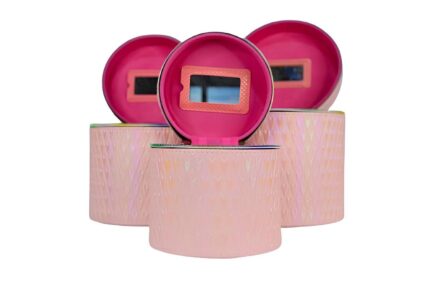 Cilíndro para maquillaje diseño trenzado corazón