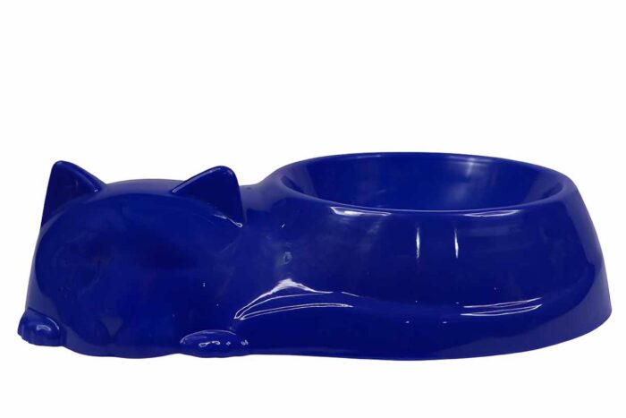 Plato de comida con forma de gato durmiendo - Imagen 1