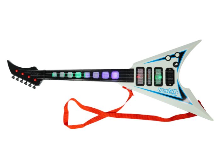 Guitarra en V de juguete roja o blanca - Imagen 4